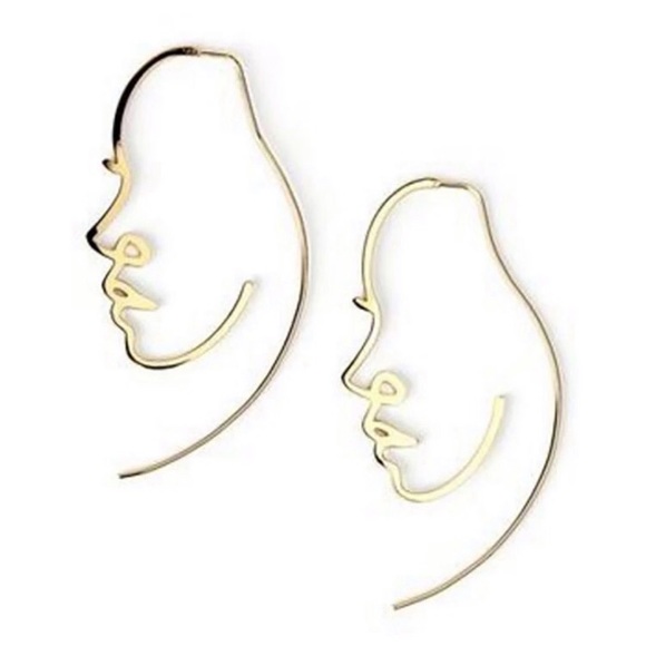 🆕 Profile Statement Earrings - Picture 4 of 4